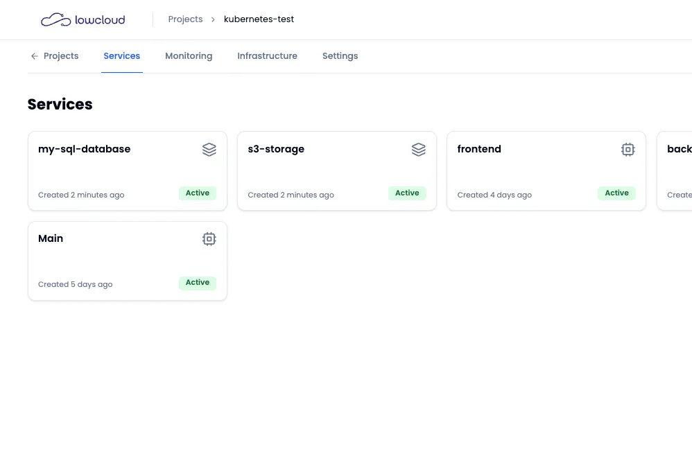 lowcloud Service Overview