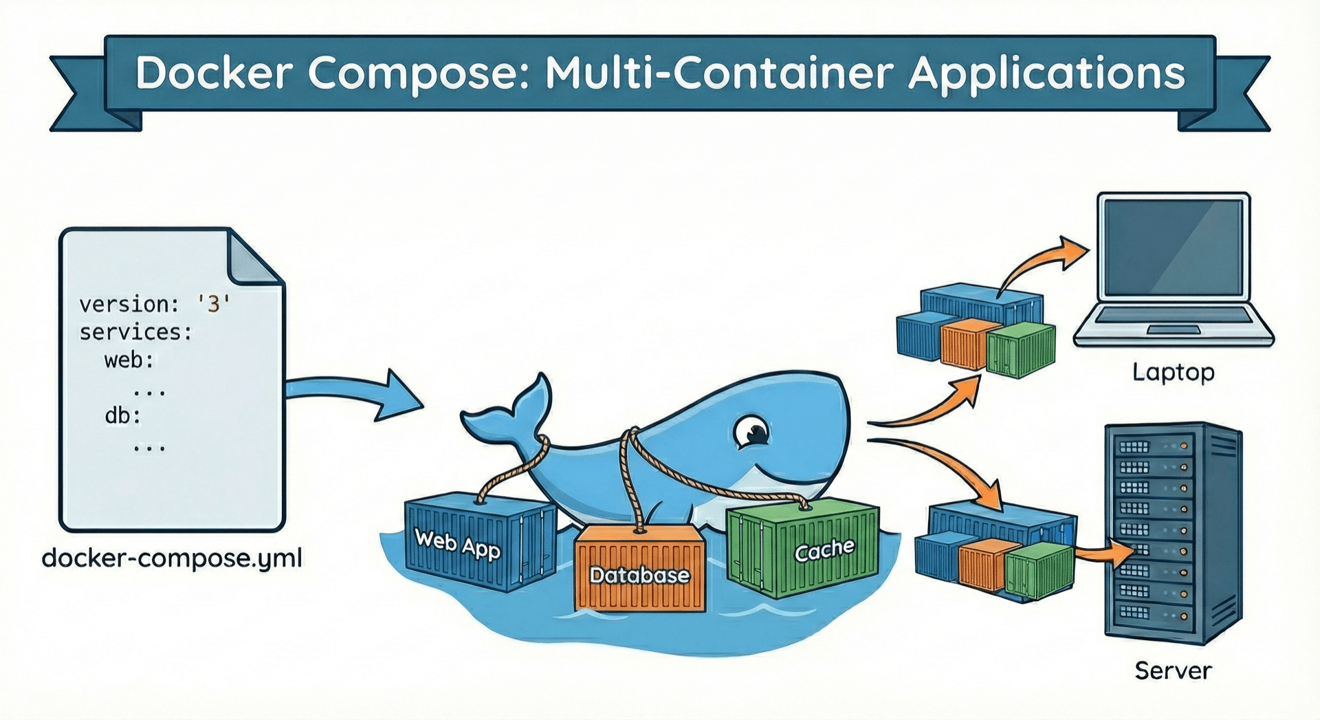 Docker Compose Tutorial: Multi-Container-Apps einfach verwalten