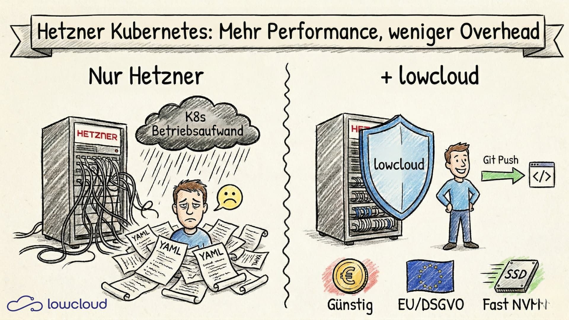 Hetzner Kubernetes Hosting with lowcloud