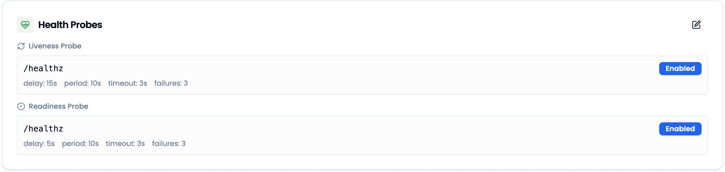 Health Probes Übersicht