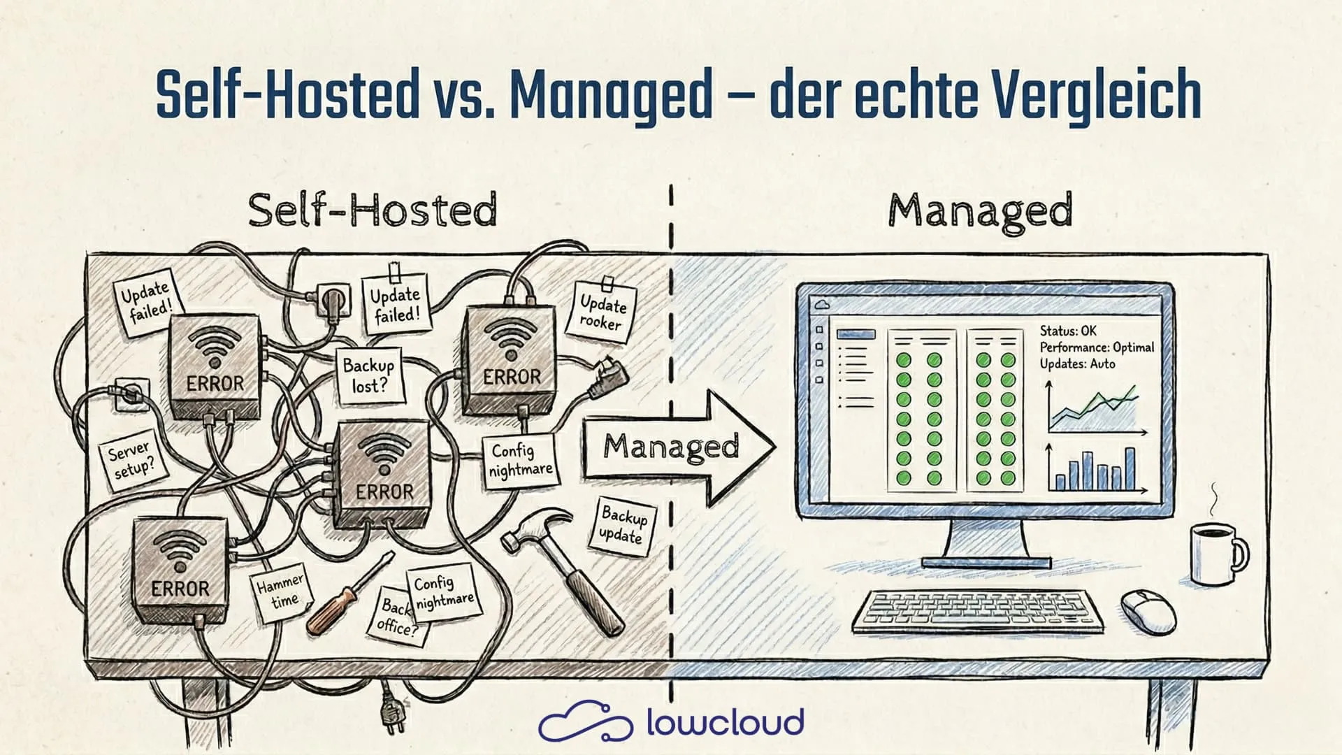 ROI von Managed Services: Warum Eigenbetrieb oft teurer ist