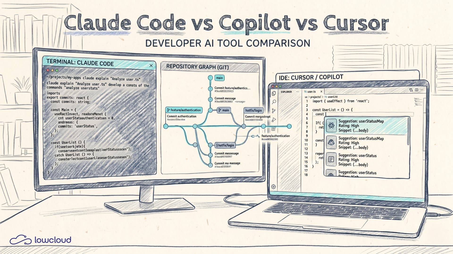 Claude Code vs Copilot vs Cursor: AI Coding Compared - lowcloud