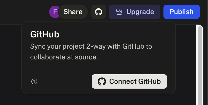 Lovable GitHub Integration - Connect GitHub Dialog