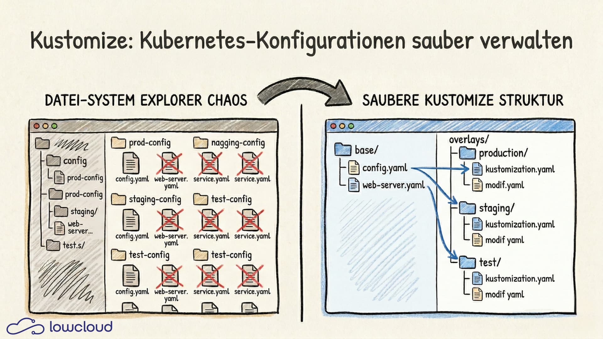Was ist Kustomize? Kubernetes-Configs sauber verwalten - lowcloud